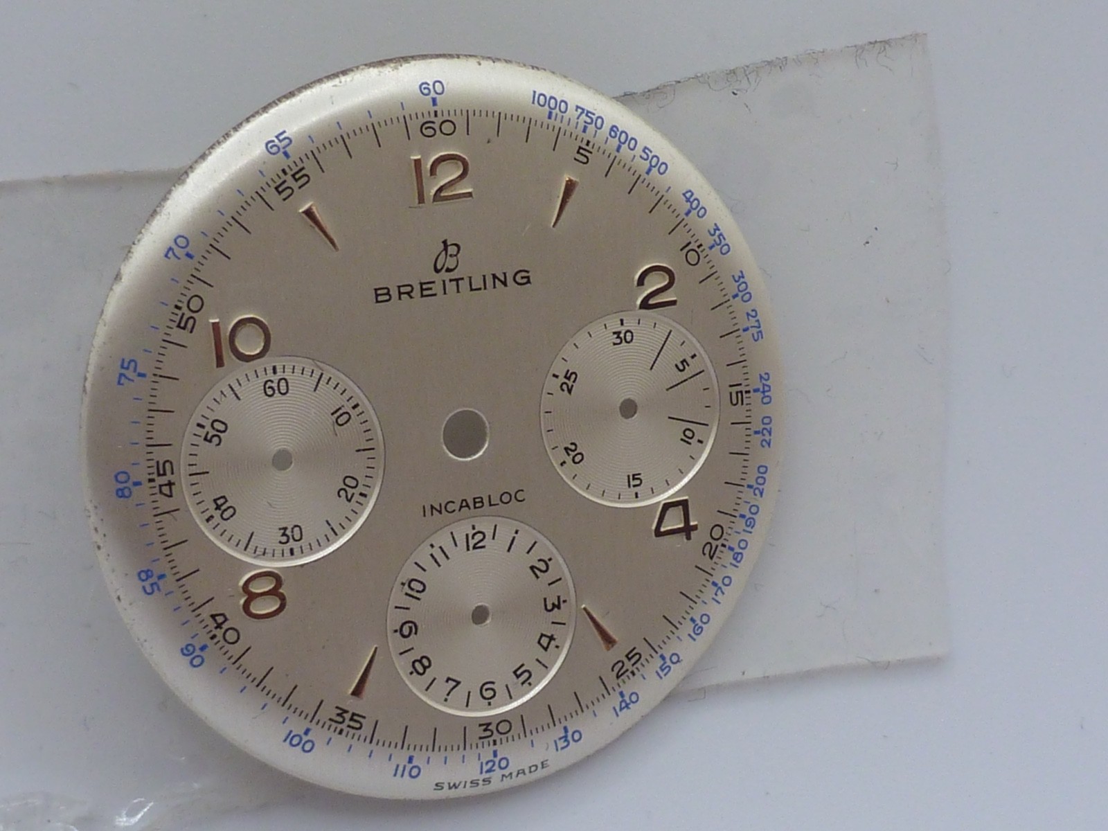 Vintage Breitling Premier Chronograph 787 dial 32,5mm Original gold index