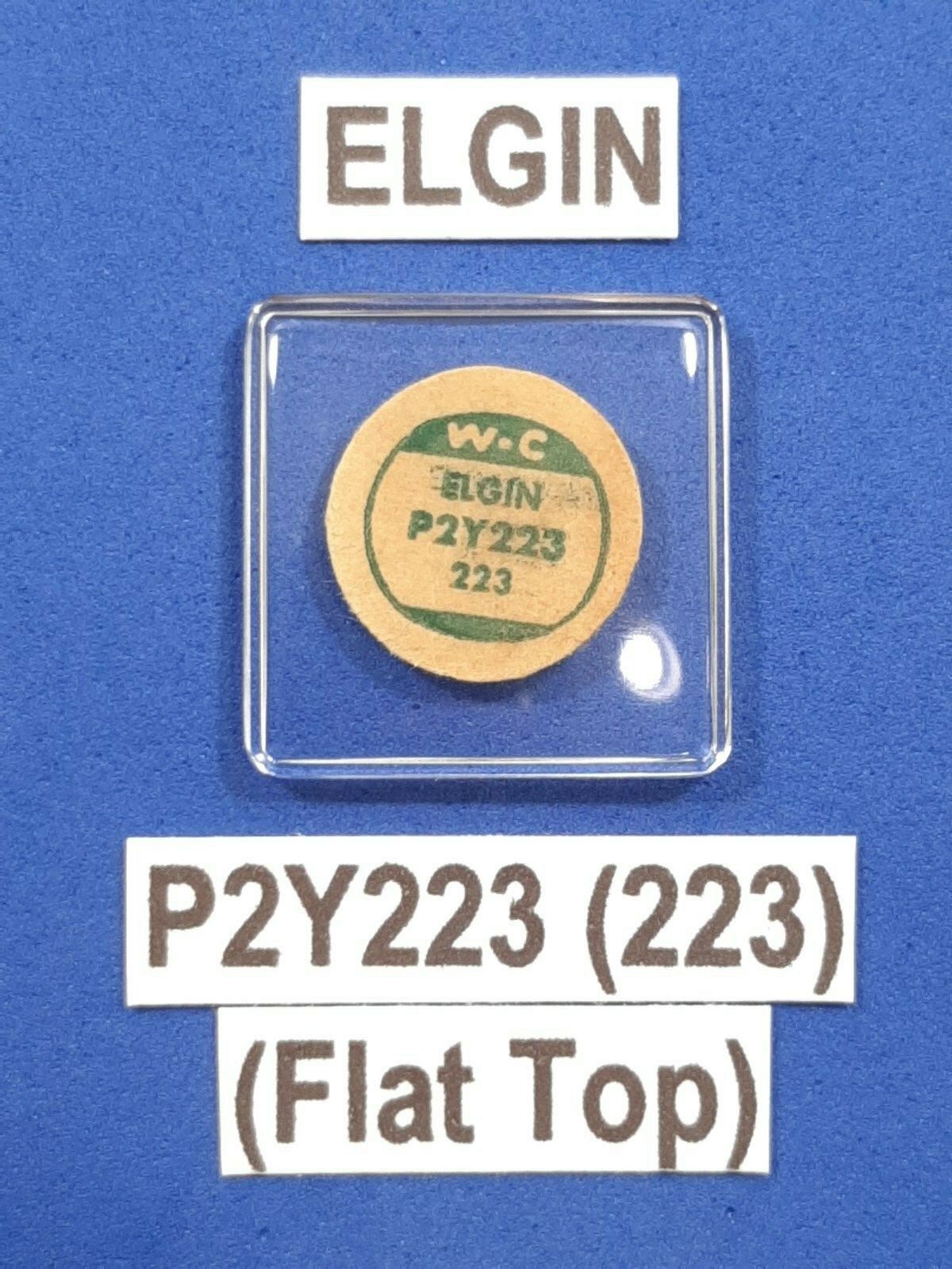Vtg ELGIN Model “P2Y223 (223)” FLAT TOP Watch Crystal Replacement Part Piece