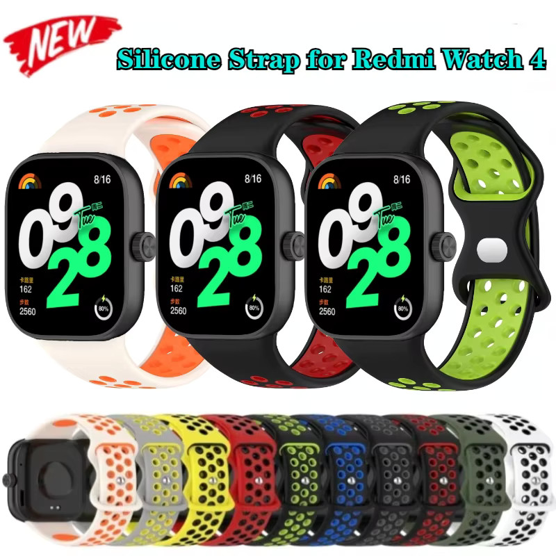 Silicone Strap for Redmi Watch 5/4 Smartwatch Sport Band Replacement Breathable