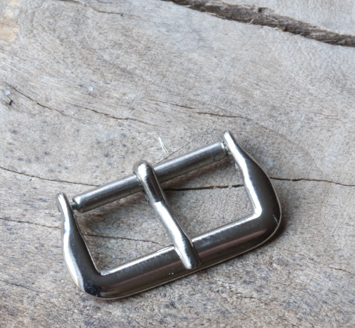3 SOLD Early vintage watch buckle nickel steel 16mm inner opening 1940s/50s NOS