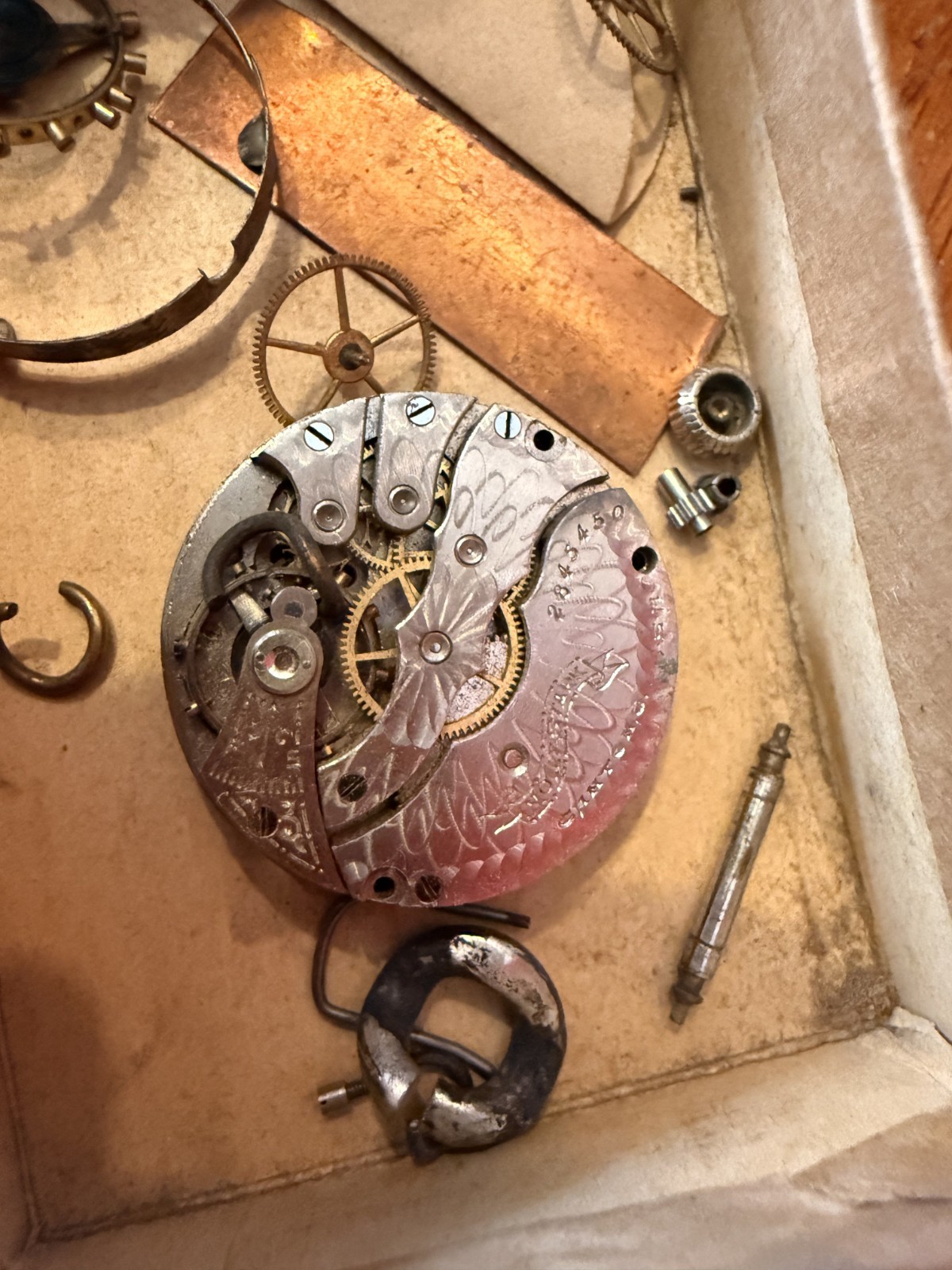 RARE Antique Vintage Hampden Molly Stark Pocket Watch PARTs subdial # 2845450
