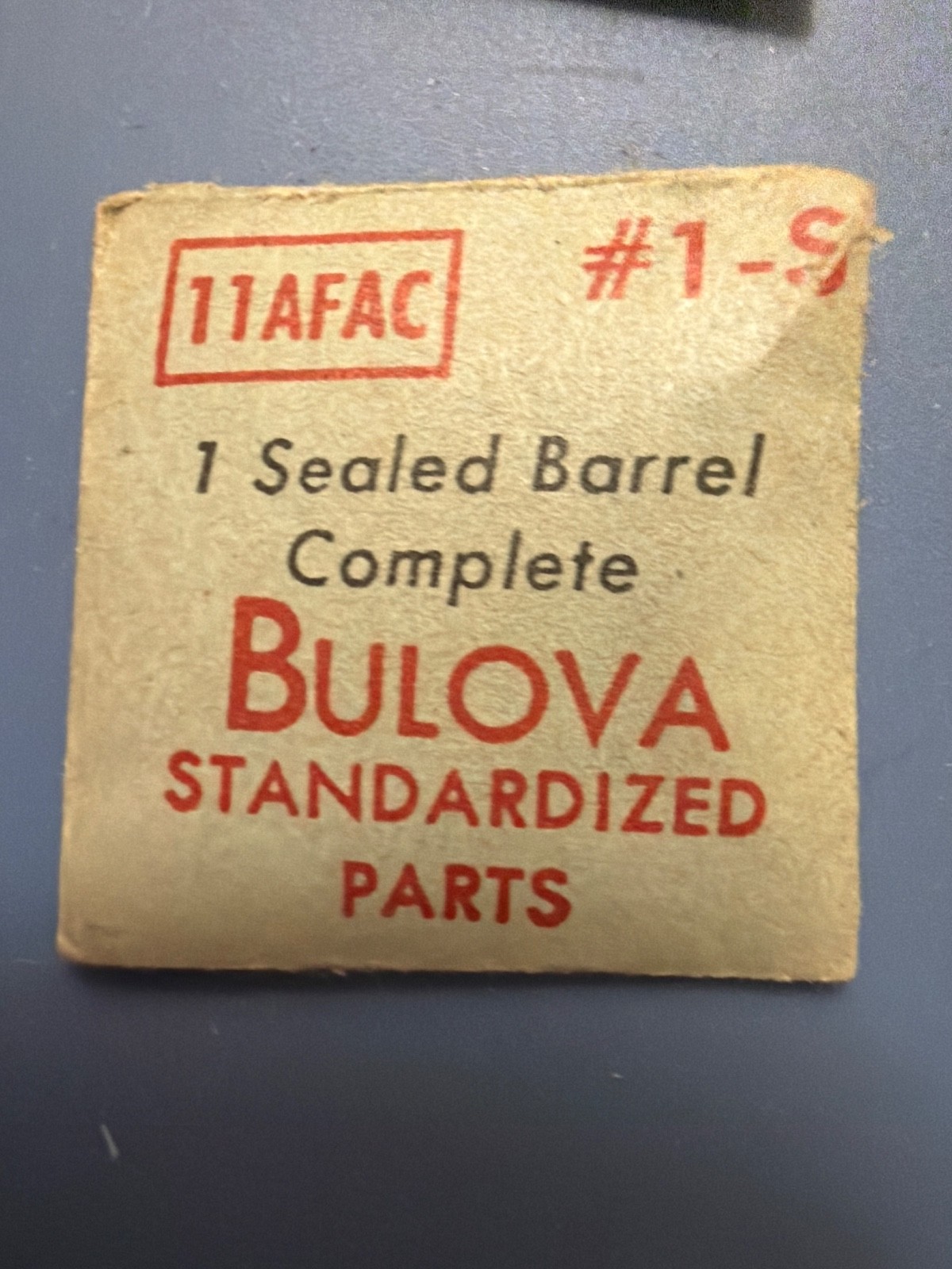 Bulova – Barrel Parts – Arbor, Regulator, Stud Holder, Jewel, Barrels – NOS