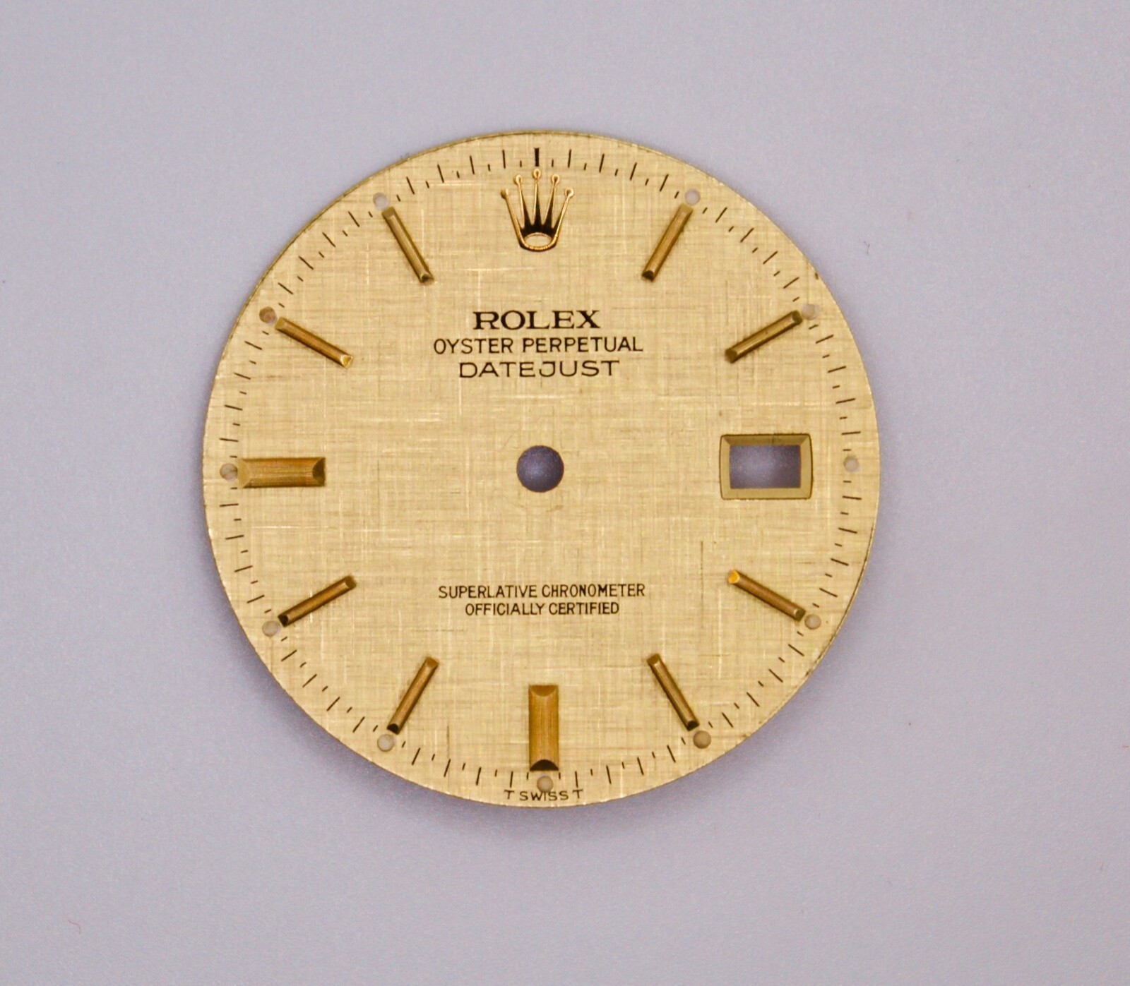 Rolex Dial 36mm Datejust Champagne TT YG Linen w Date 16233/16263/16203/16013
