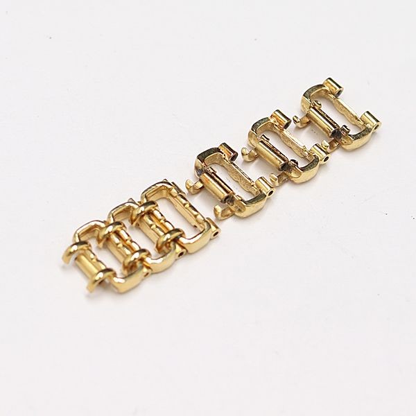 Omega De Ville women’s watch with original gold-colored 6-link 8mm link band.