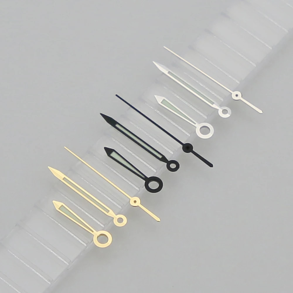 Green Luminous Watch Hands Diamond Cut Super C3 4-pin For NH34 NH35 NH36