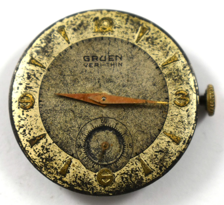 Vintage Gruen Manual Wind 415 15J Wrist Watch Movement lot.we