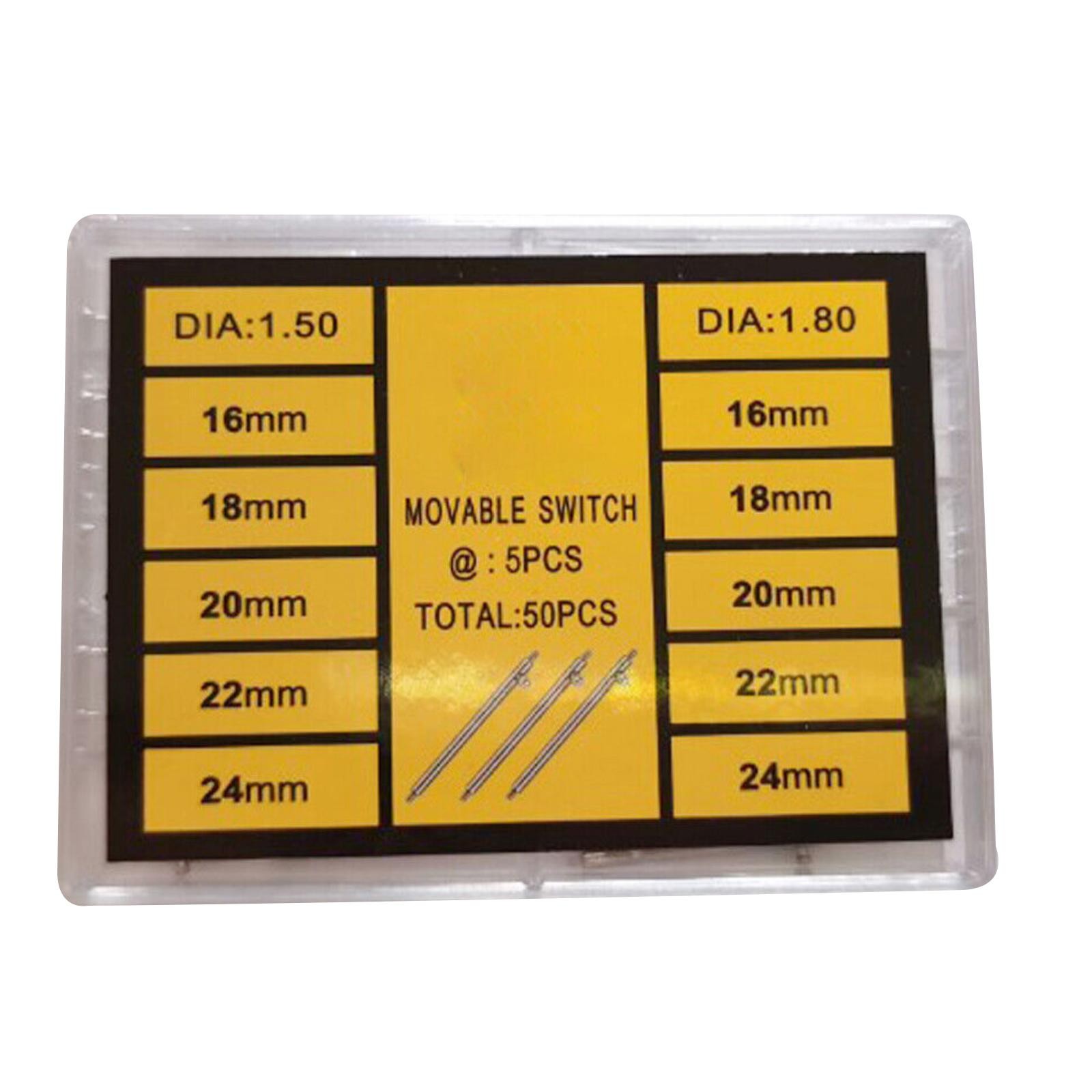 50* Stainless Steel Quick Release Spring Bars Watch Installation Removal Tool