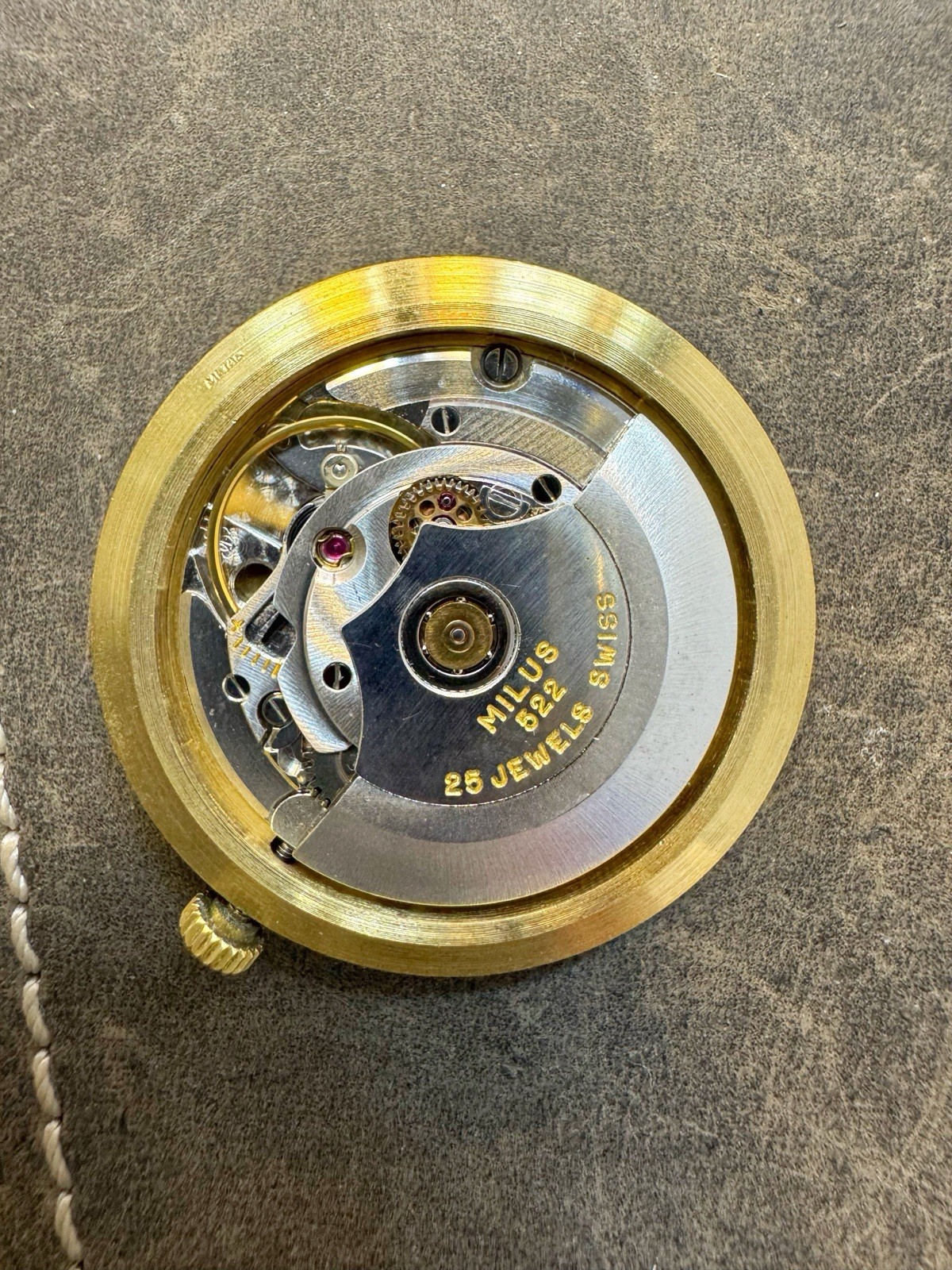 Vintage Milus Automatic Cal 522 Wrist Watch Movement Parts Working