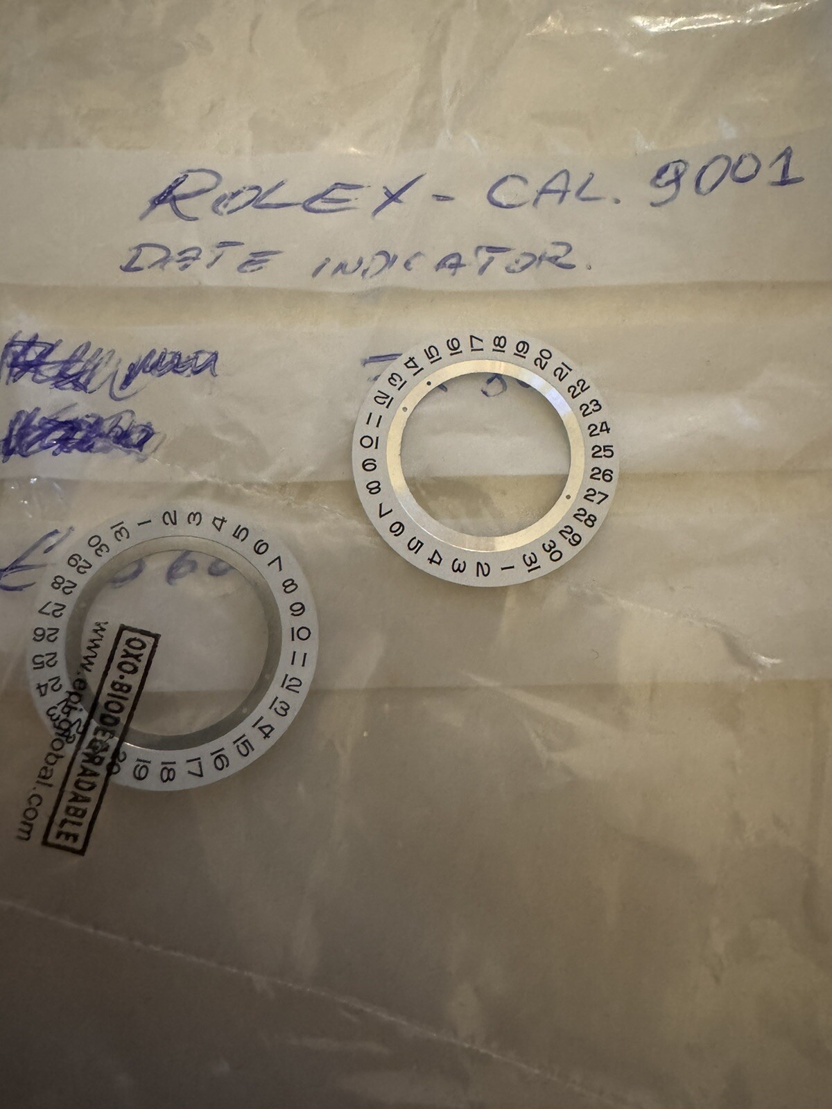 New Genuine Rolex White Date Calendar disk For Rolex Sea Dweller 9001