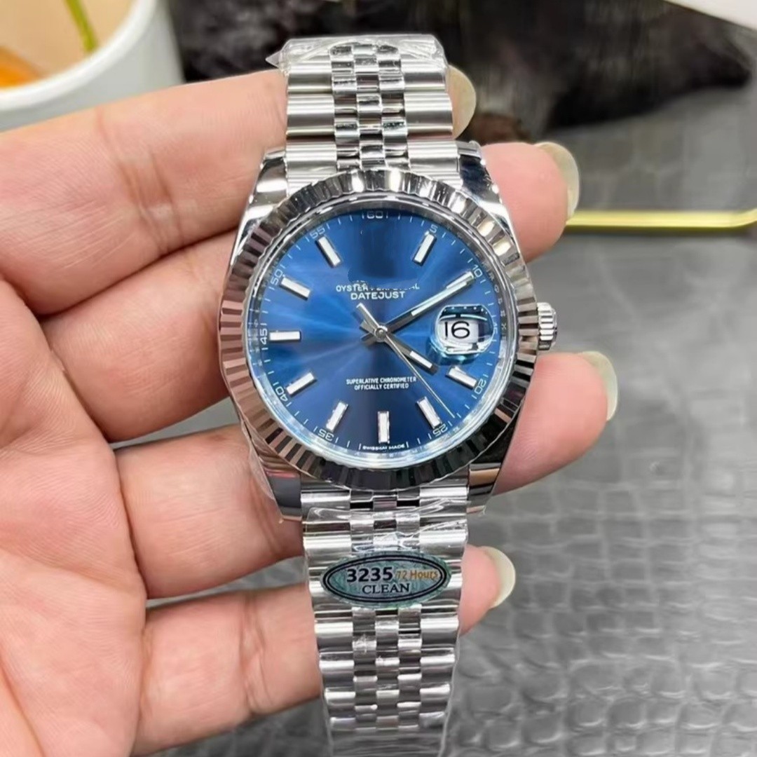 DIY SET for Dj 41MM 3235 watch case + dial + hands +Stainless Steel Strap
