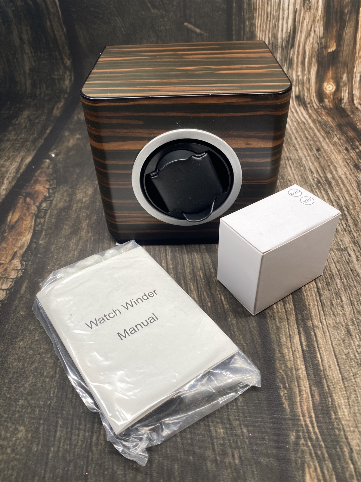 Brouk & Co. Matte Ebony Wooden Watch Hight Quality Winder Lux Gift