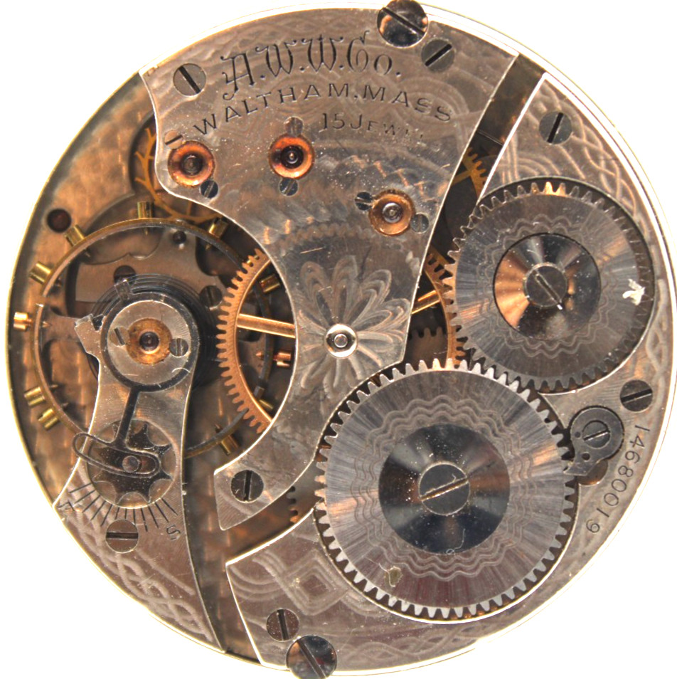 1905 WALTHAM POCKET WATCH MOVEMENT 14680019 GRADE: 620 16s 15j (KF3)