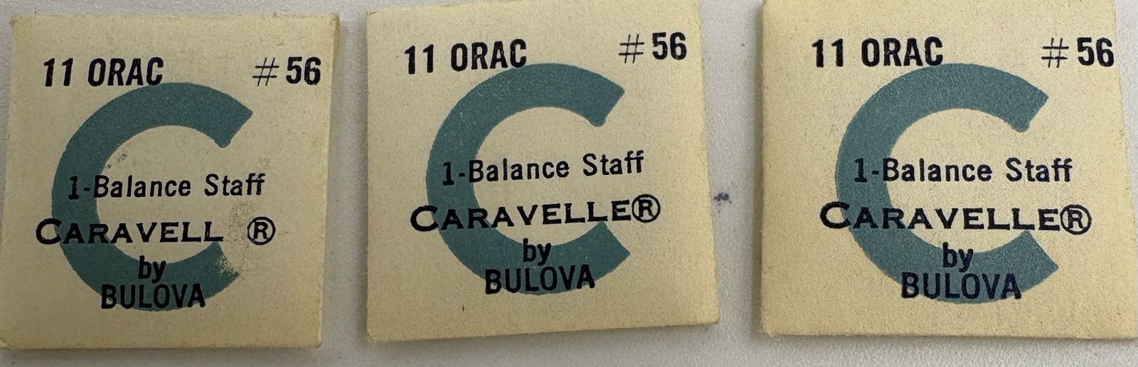 Bulova Caravelle Watch Parts – 11ORAC Caliber – See Images – SEALED Packets