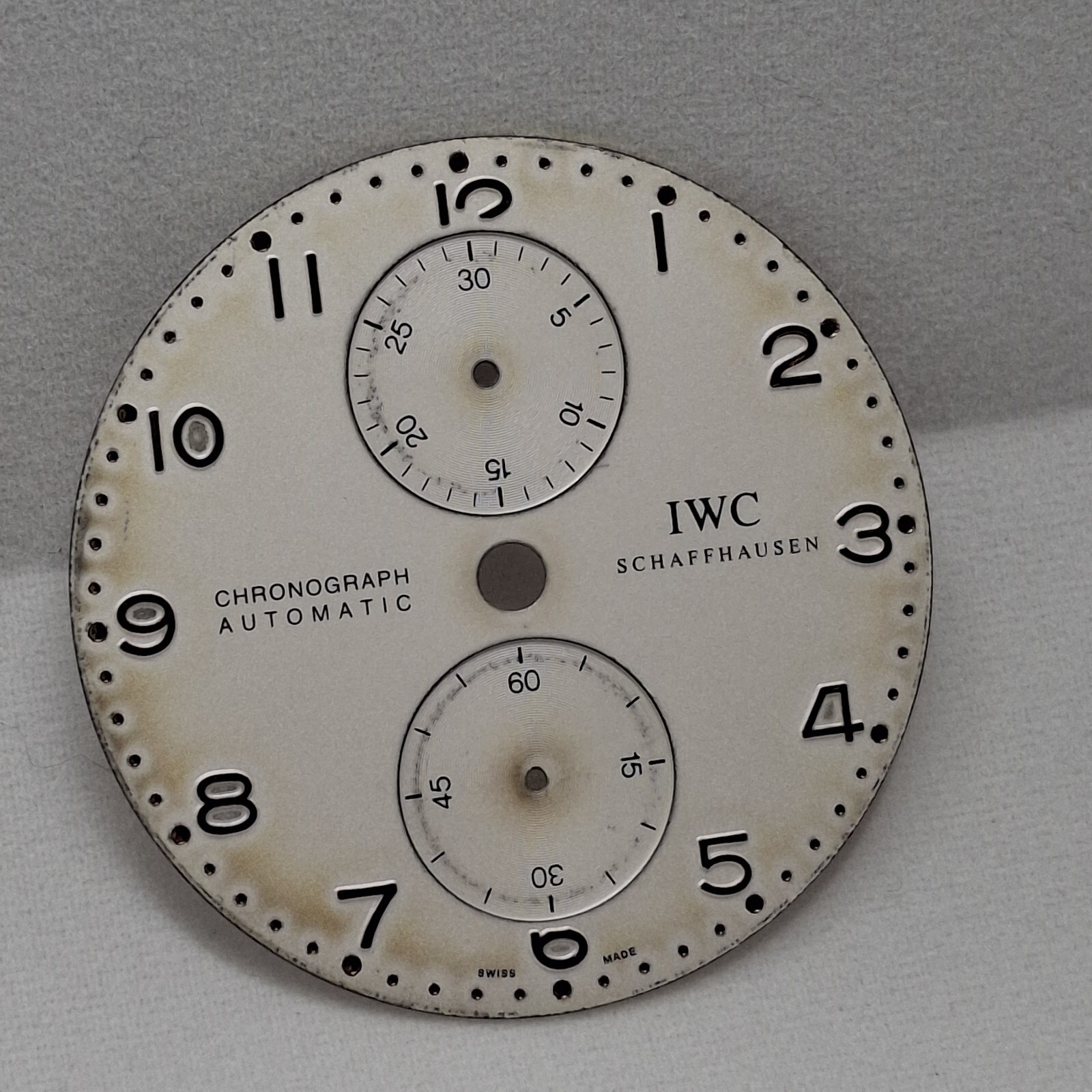 IWC International Watch Co Chronograph vintage dial 34mm PARTS Part Swiss #x6