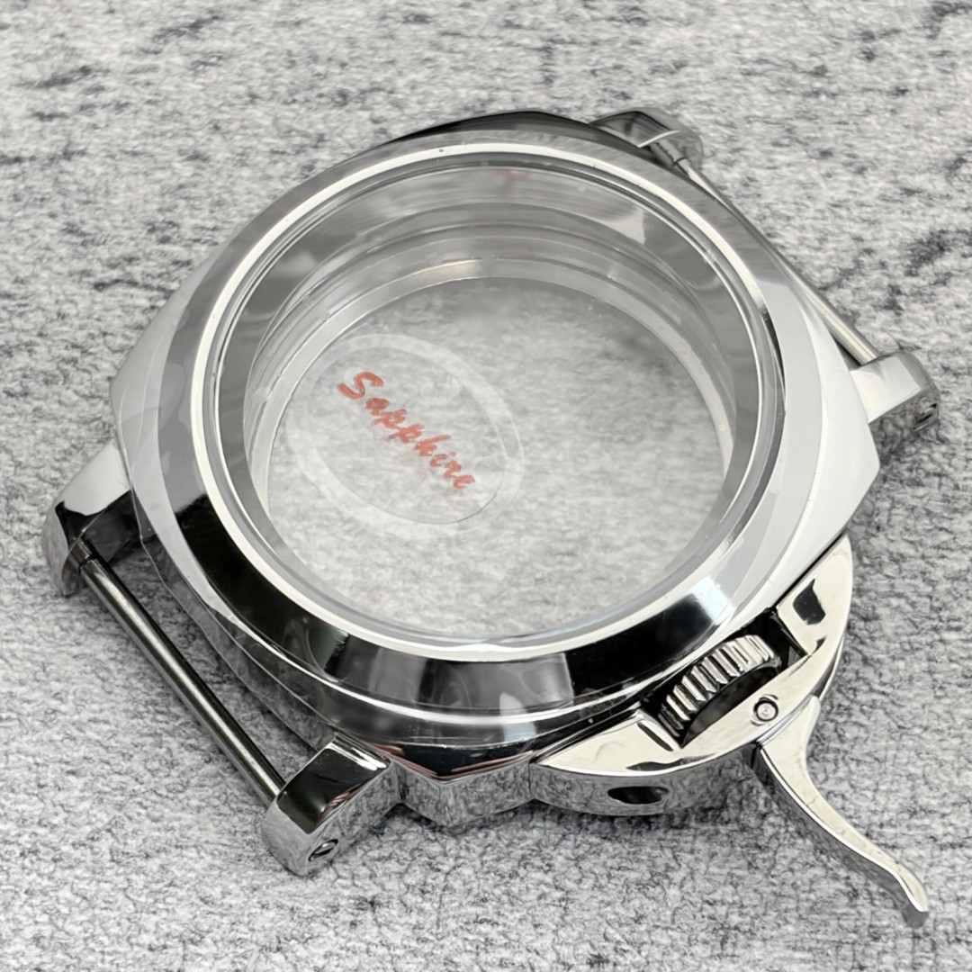 Polished Silver 40mm For NH35 NH36 4R36 4R15 Movement Steel Watch Case Gray Mod