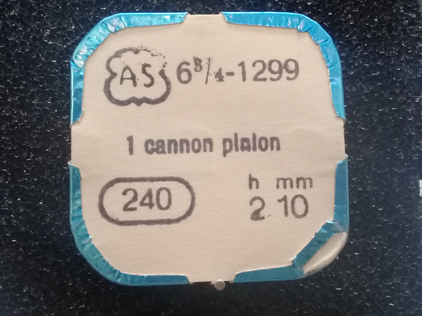 AS 1299 – Cannon Pinion – H = 2.10mm – Part 240 – 6.75”’ (TC070)