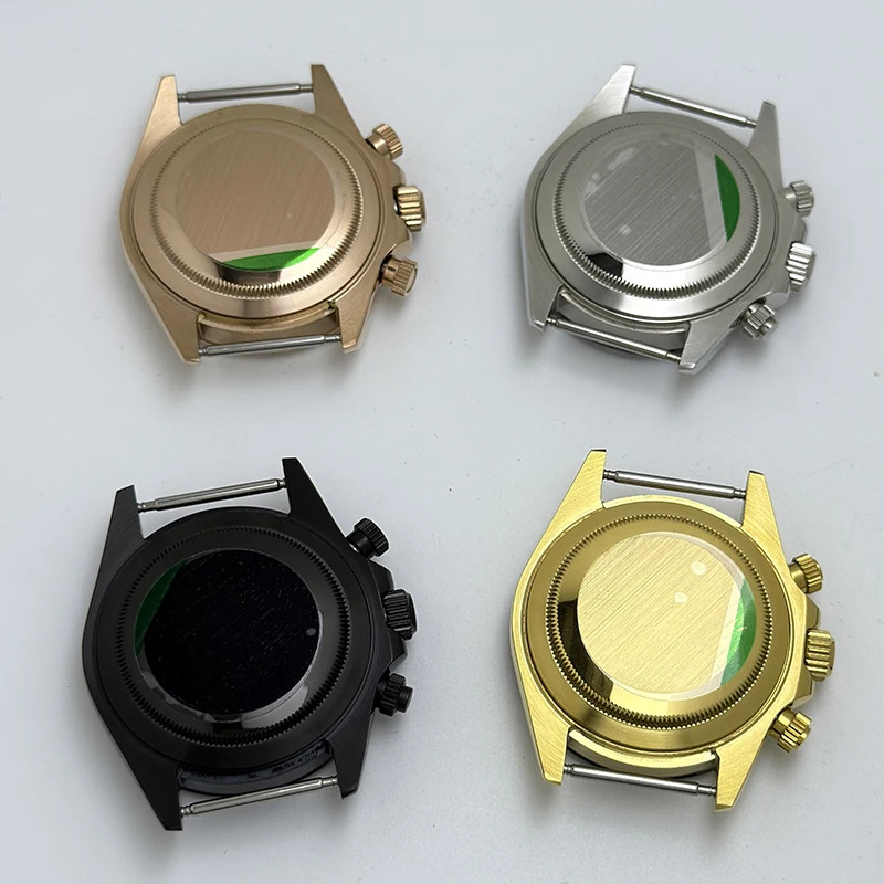 39mm Stainless Steel Watch Case Sapphire Glass Ceramic Bezel Parts Set