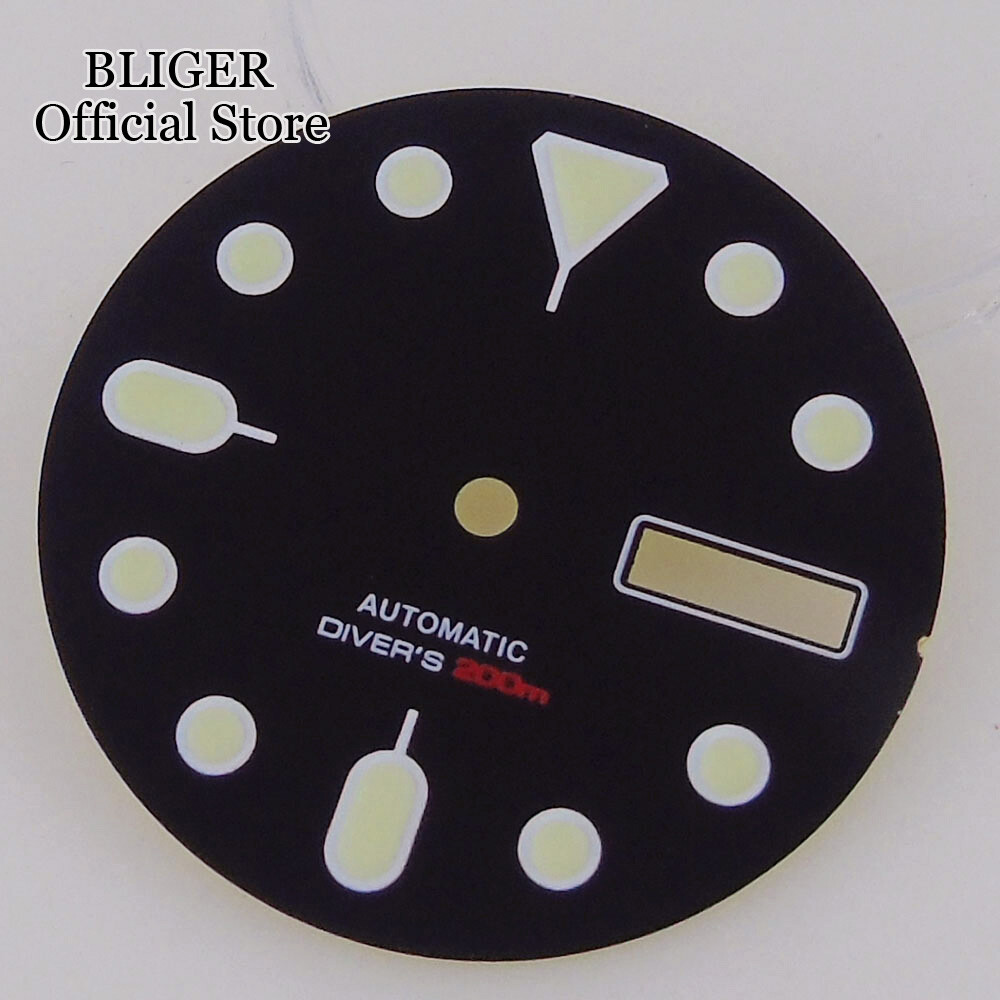 29mm Mod Watch Dial Black Gray Orange Fit NH36 Movement for 3H 3.8H 4.1H o’clock
