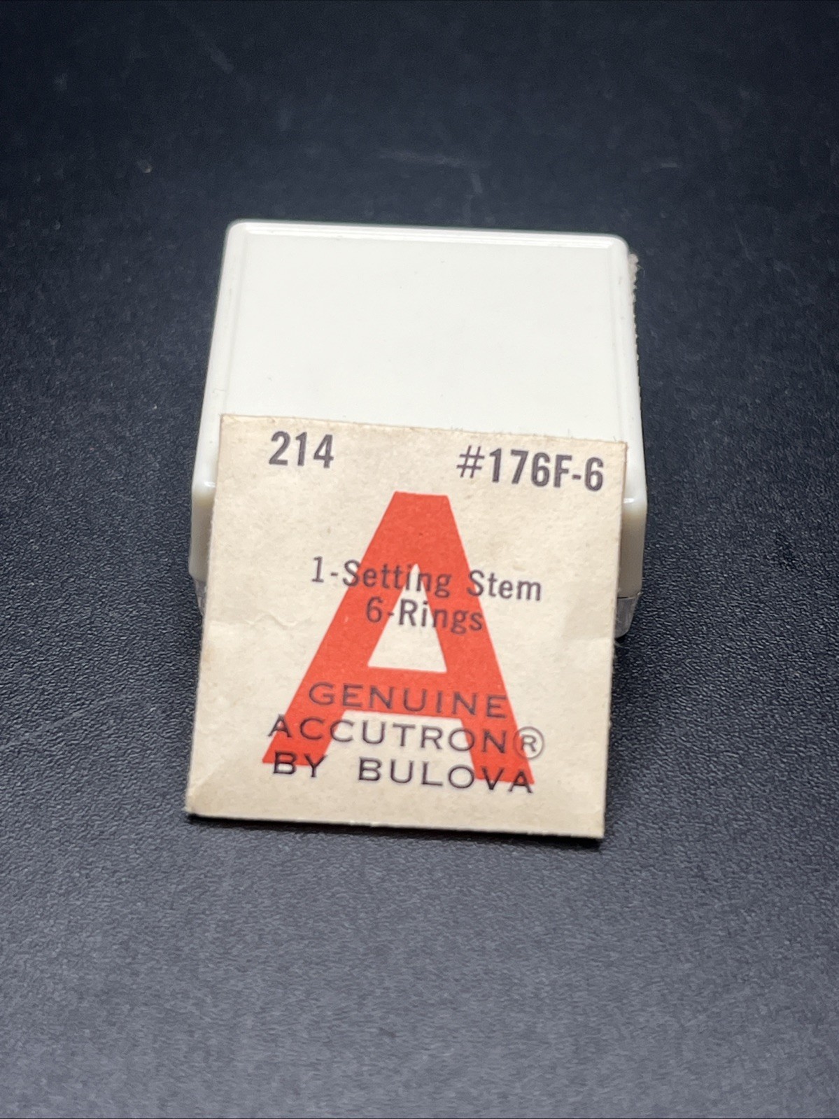 Accutron 214 Part 176 F-6 Setting Stem (6 Rings)