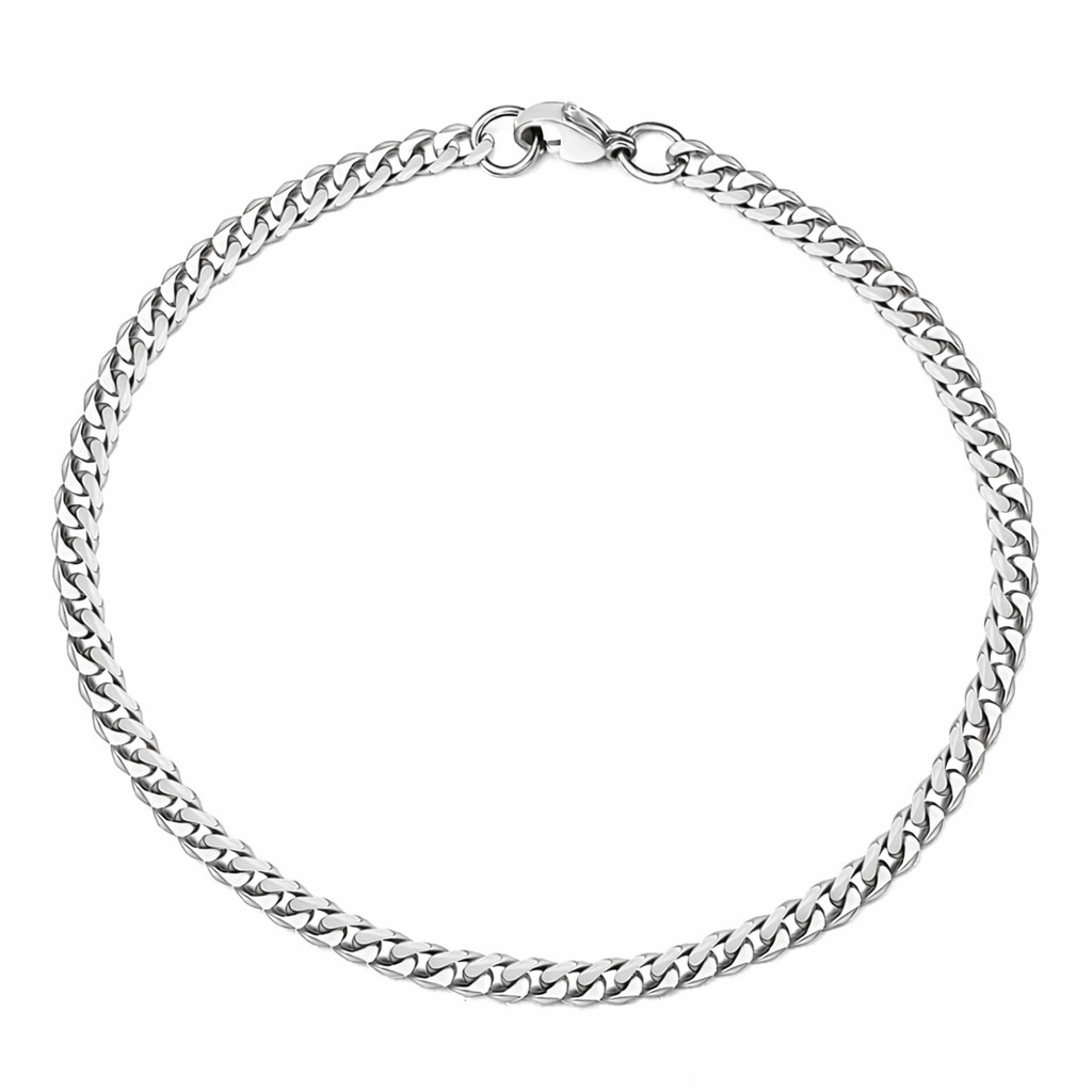 Men Women Stainless Steel Chain Bracelet Silver 3mm 5mm 7mm 9mm Classic Jewelry