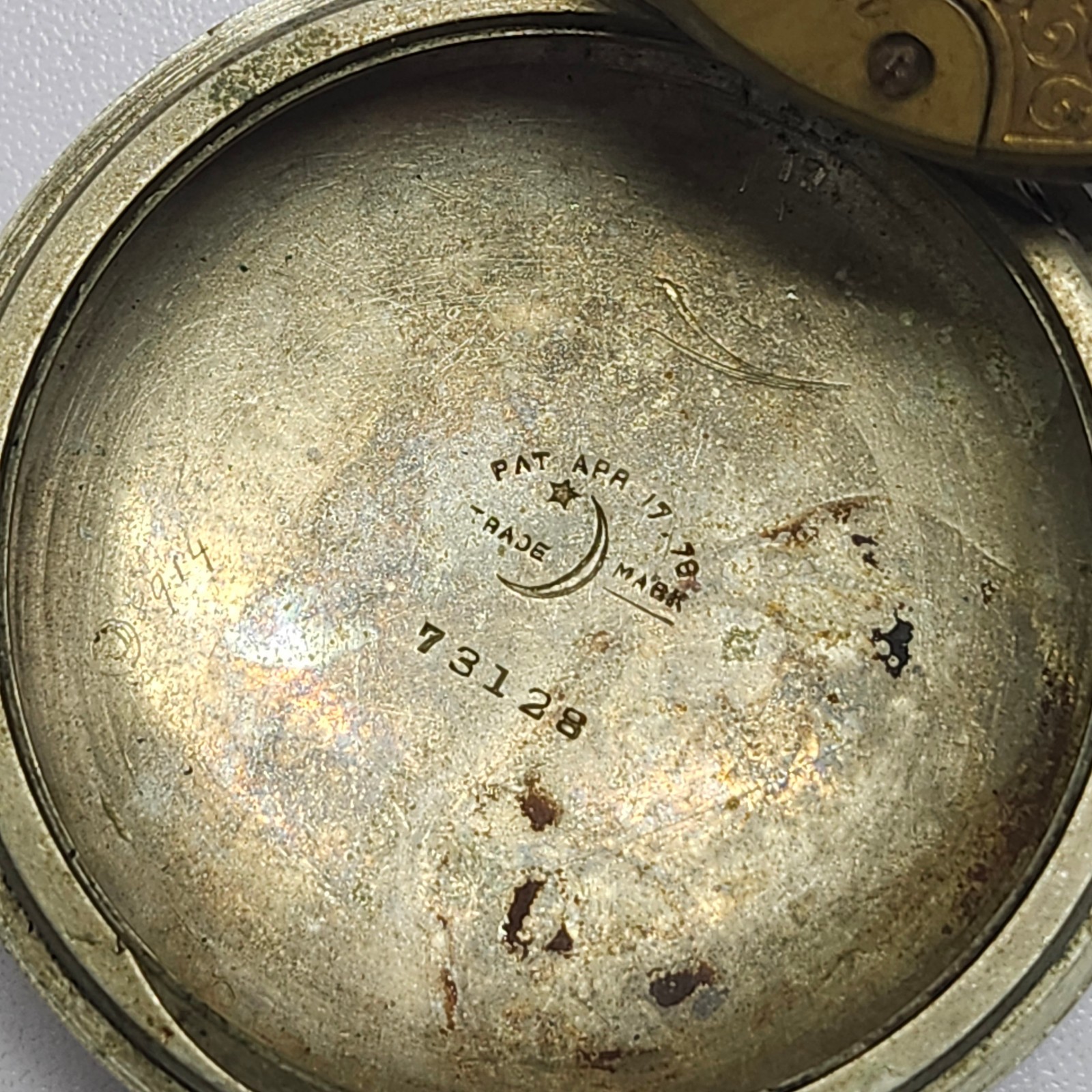Vintage American Waltham 15J Pocket Watch Movement & Case-Crescent