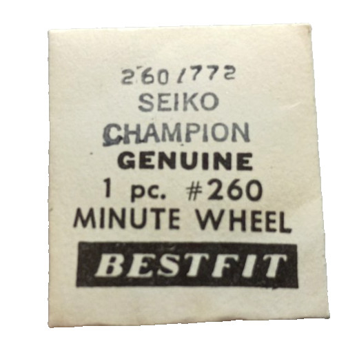 Seiko Champion Minute Wheel watch part #260/772 “See Interchange”