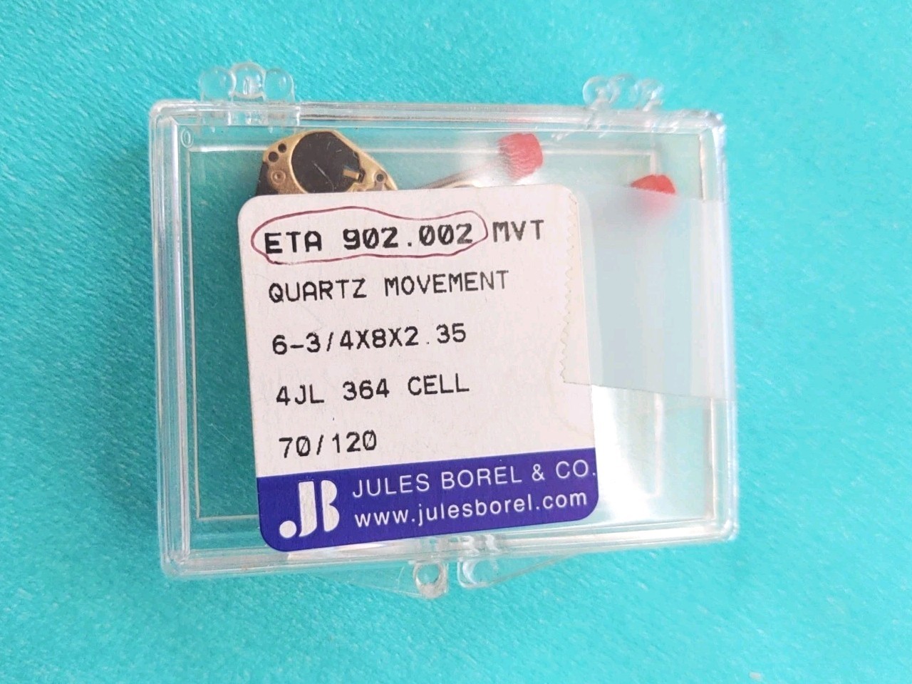 NOS ETA 902.002 HCP1 -2 Hand Movement. Height 3.4mm. Set, Run, Keep Time 24 Hour