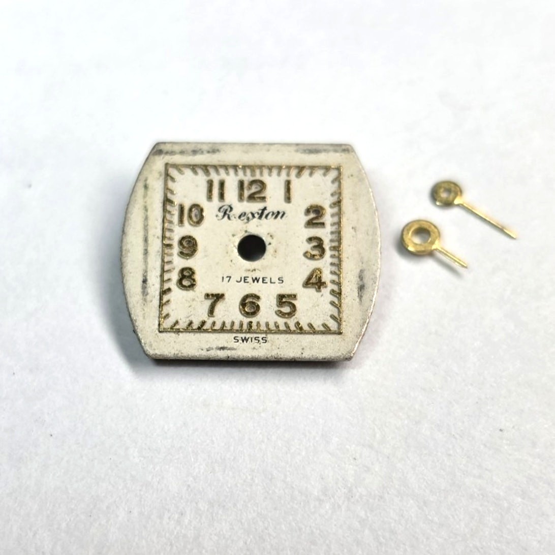 Ladies Rexton Watch Dial w/Hands Gold Indices Original Parts Q211