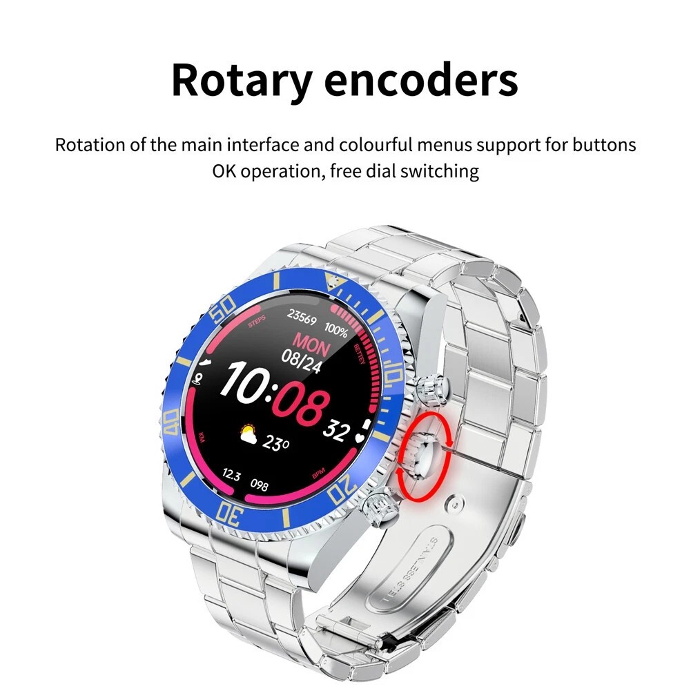 Smartwatch Men’s Watches Stainless Steel Fashion Luxury Watch Health Monitoring