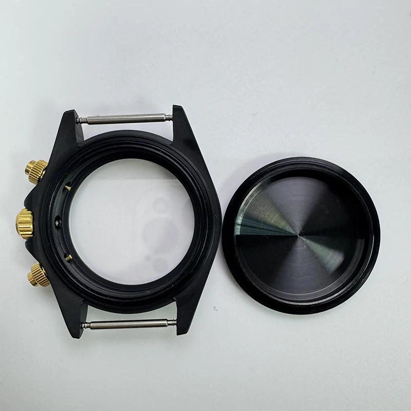 39mm Stainless Steel Watch Case Sapphire Glass Ceramic Bezel Parts Set
