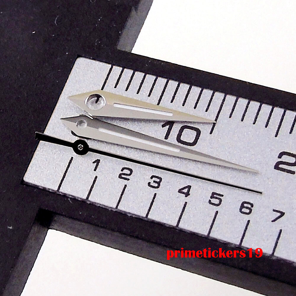Silver Watch Hands Blue Second Pointer Fit NH35 NH36 ETA2824 PT5000 Movement
