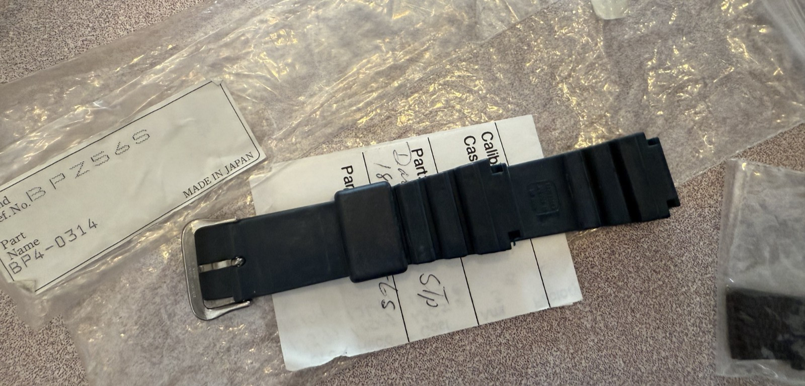 NEW Vintage 1980’s Seiko Watch Band Men’s Diver Dark Blue Strap 18mm # BP4-0314