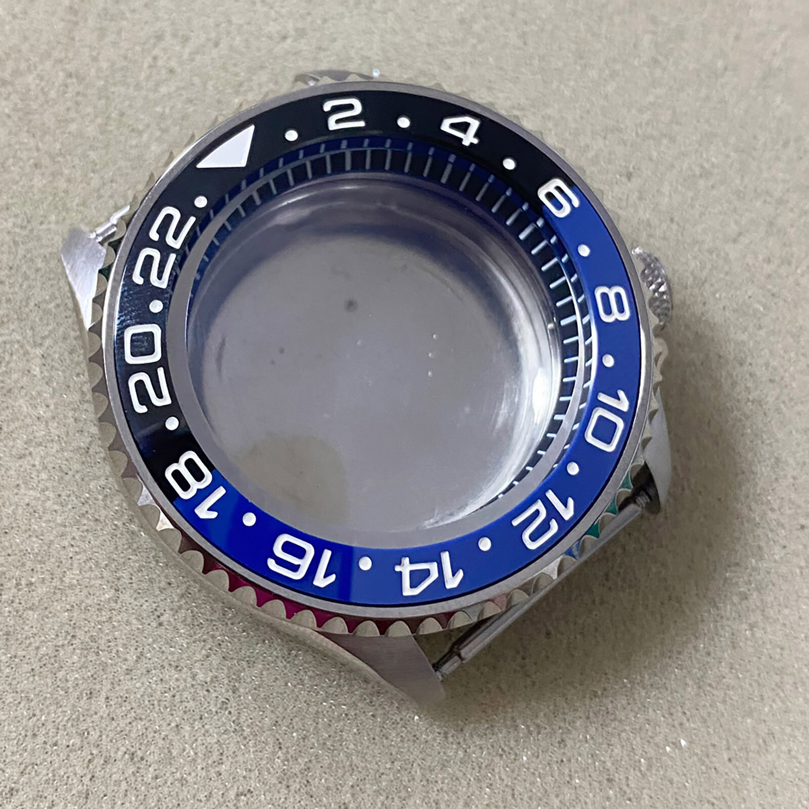 For NH35/NH36/4R Movement 41.5MM Watch Case 3.8 o’clock Crown Mineral Glass Case