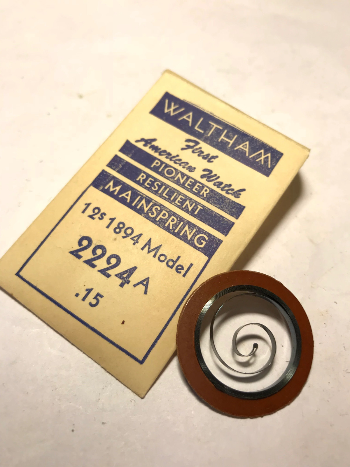 Waltham Factory Mainspring 12s Waltham Model 1894 #2224A – Steel