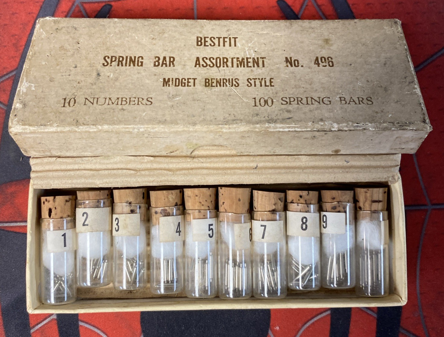 Vintage Bestfit Spring Bar Assortment No. 496 – Midget Benrus Style *Incomplete*