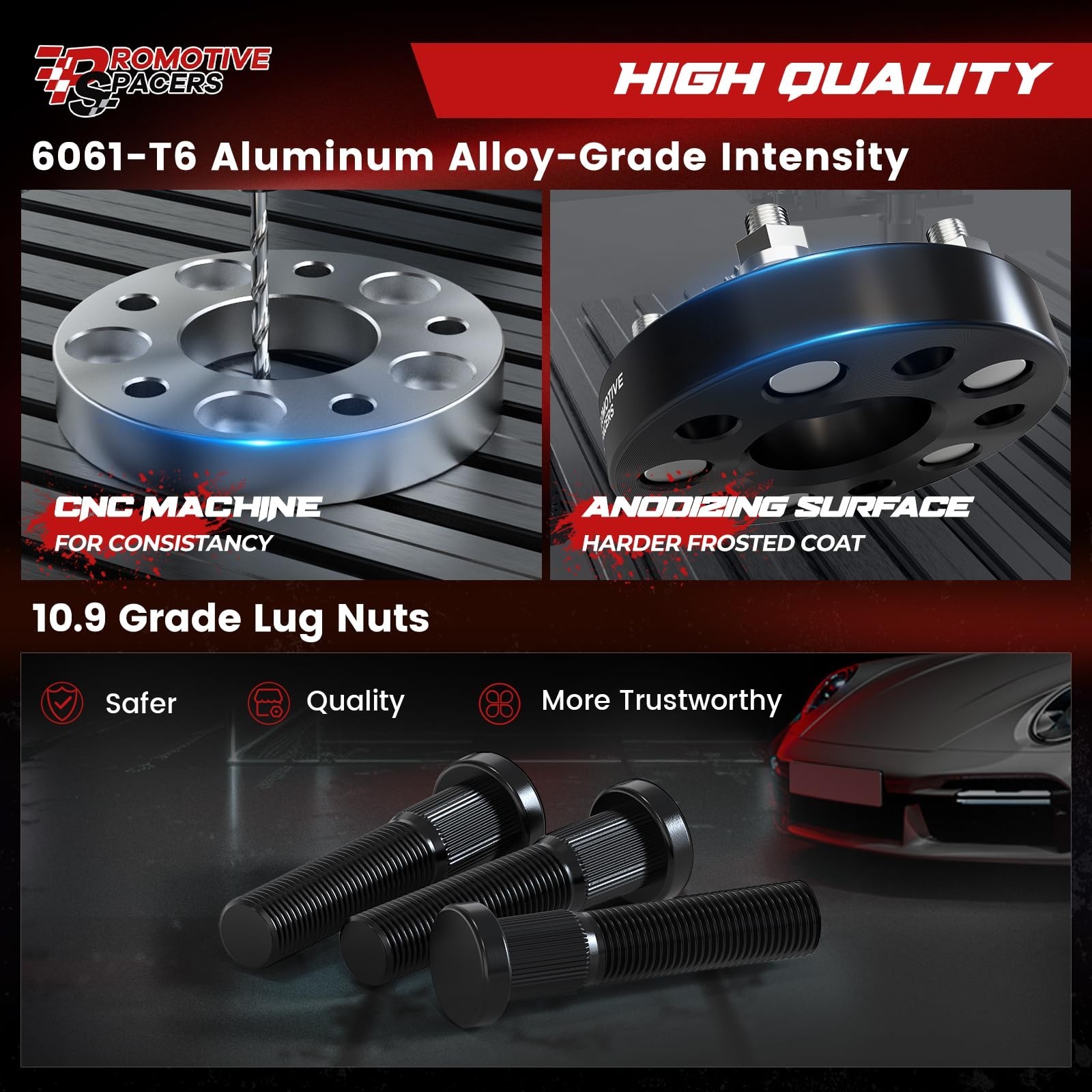 1″ (25mm) Forged Wheel Adapters 5×127 (5×5),78.4mm Center Bore 1/2″ Studs –