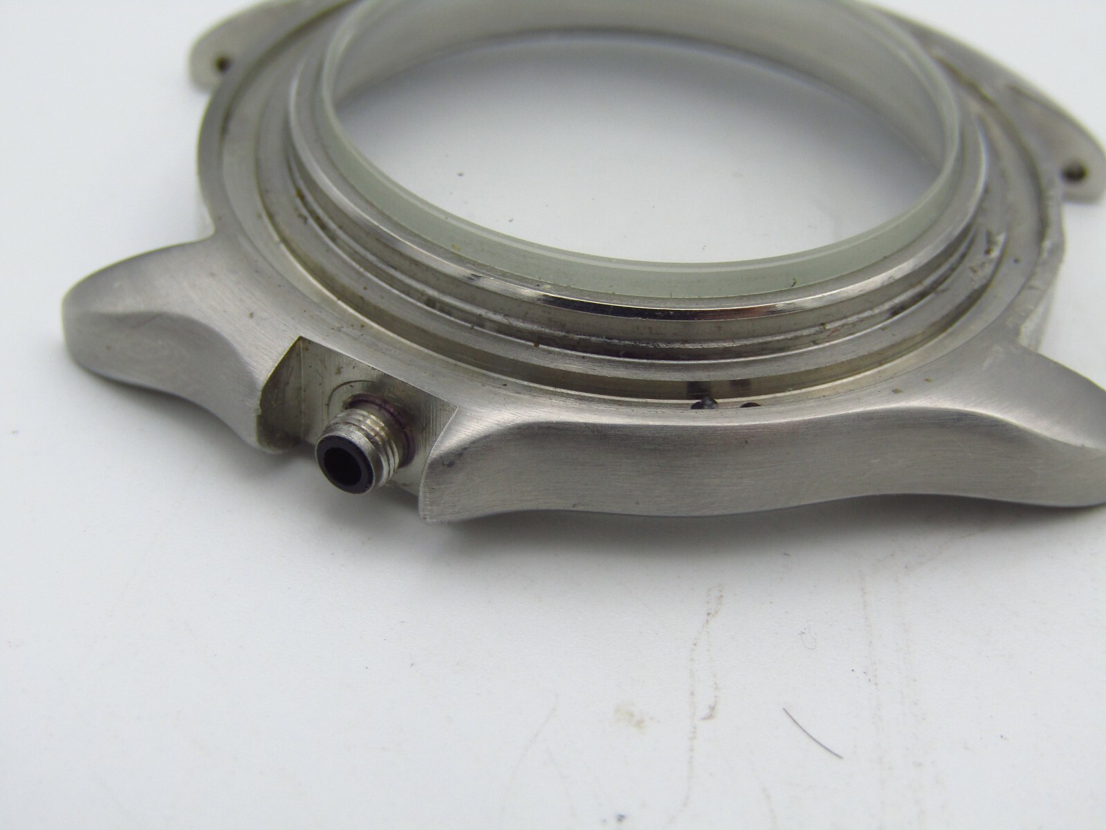 SEIKO DIVER’S WATCH CASE w/ CRYSTAL WATCH PARTS FOR REPAIR ONLY P&R w11