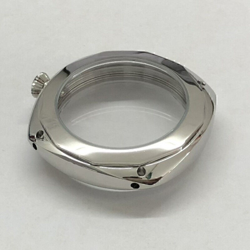 45mm Sapphire Glass 316L Steel Watch Case for ETA 6497 6498 ST3600 3621 Movement