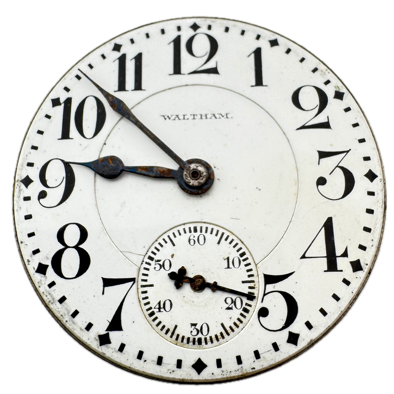 Antique 16s 1918 Waltham Double Sunk Bridge Plate Pocket Watch Movement Royal