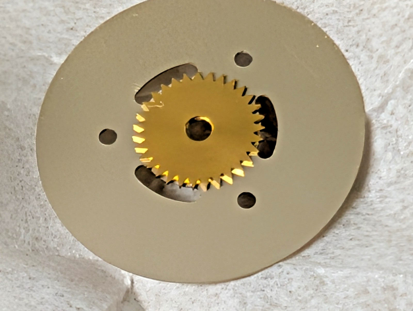 Original ROLEX 2030-4520 champagne Date Indicator/disc/disk for cal 1135 1165 –