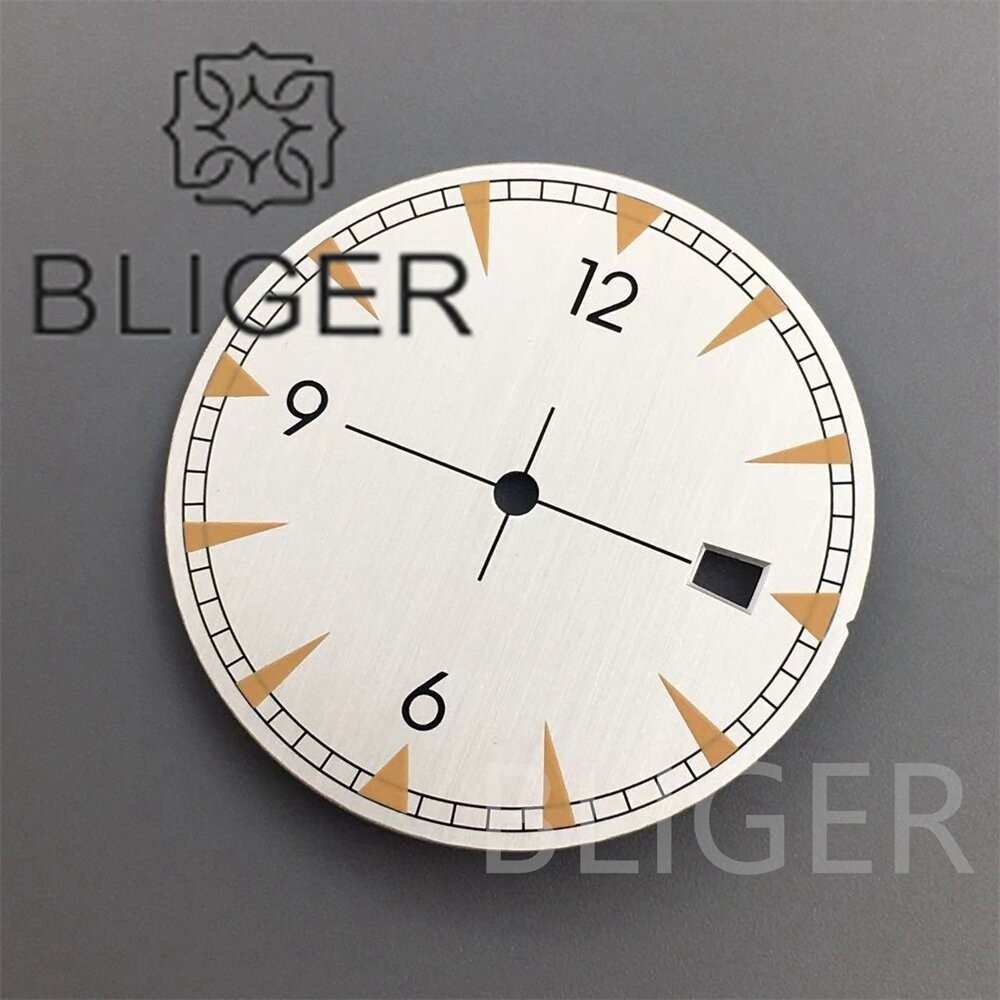 33mm Blue Black White Green Watch Dial Green Luminous for NH35 Movement Parts