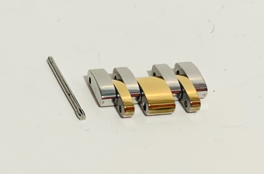 GENUINE BULOVA QUADRA 98D153 WATCH BRACELET EXTRA LINK TWO-TONE 20 MM L2045 NEW
