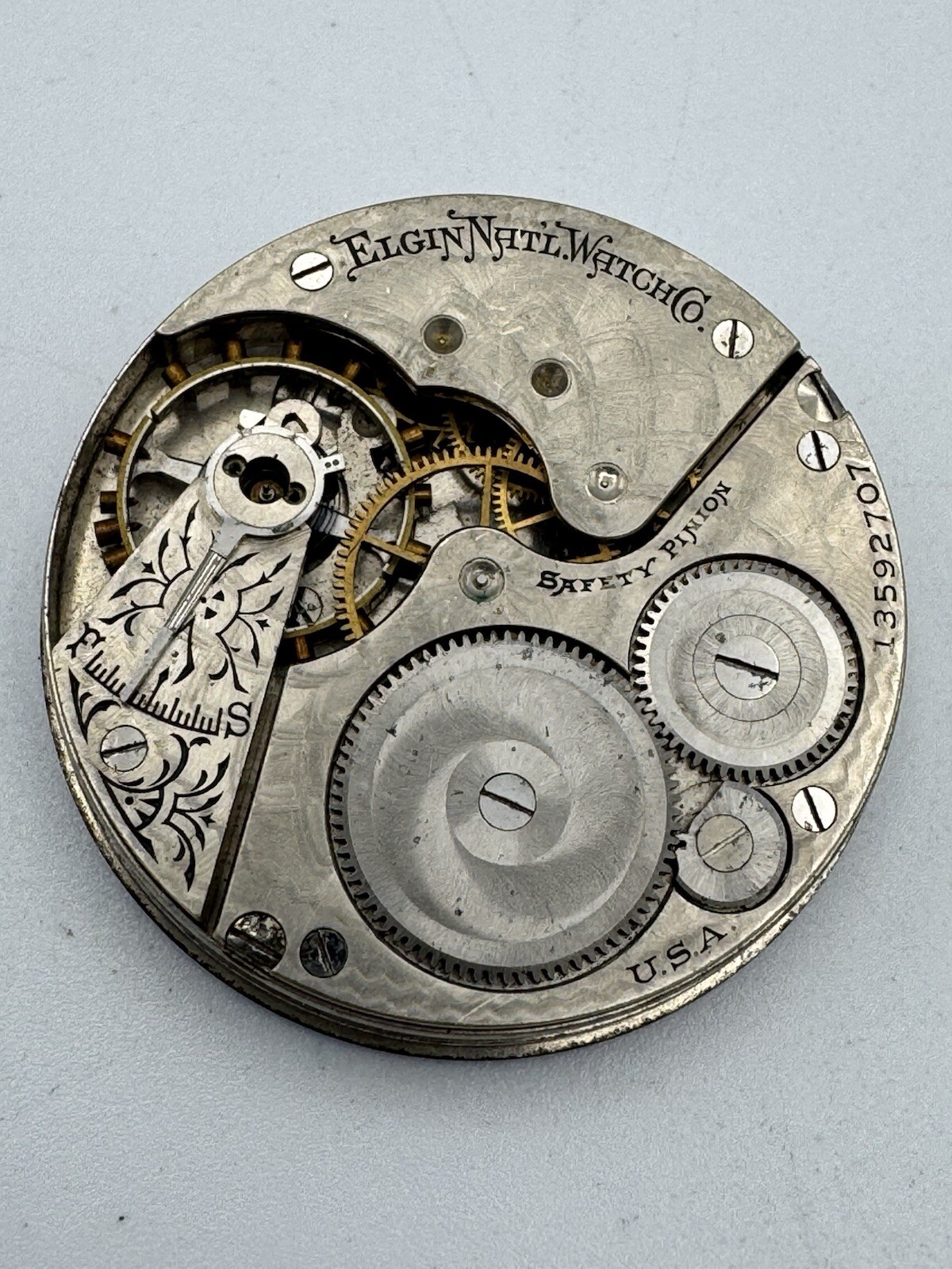 Vintage Elgin 16s 7J Grade 290 Pocket Watch Movement For Parts Or Repair