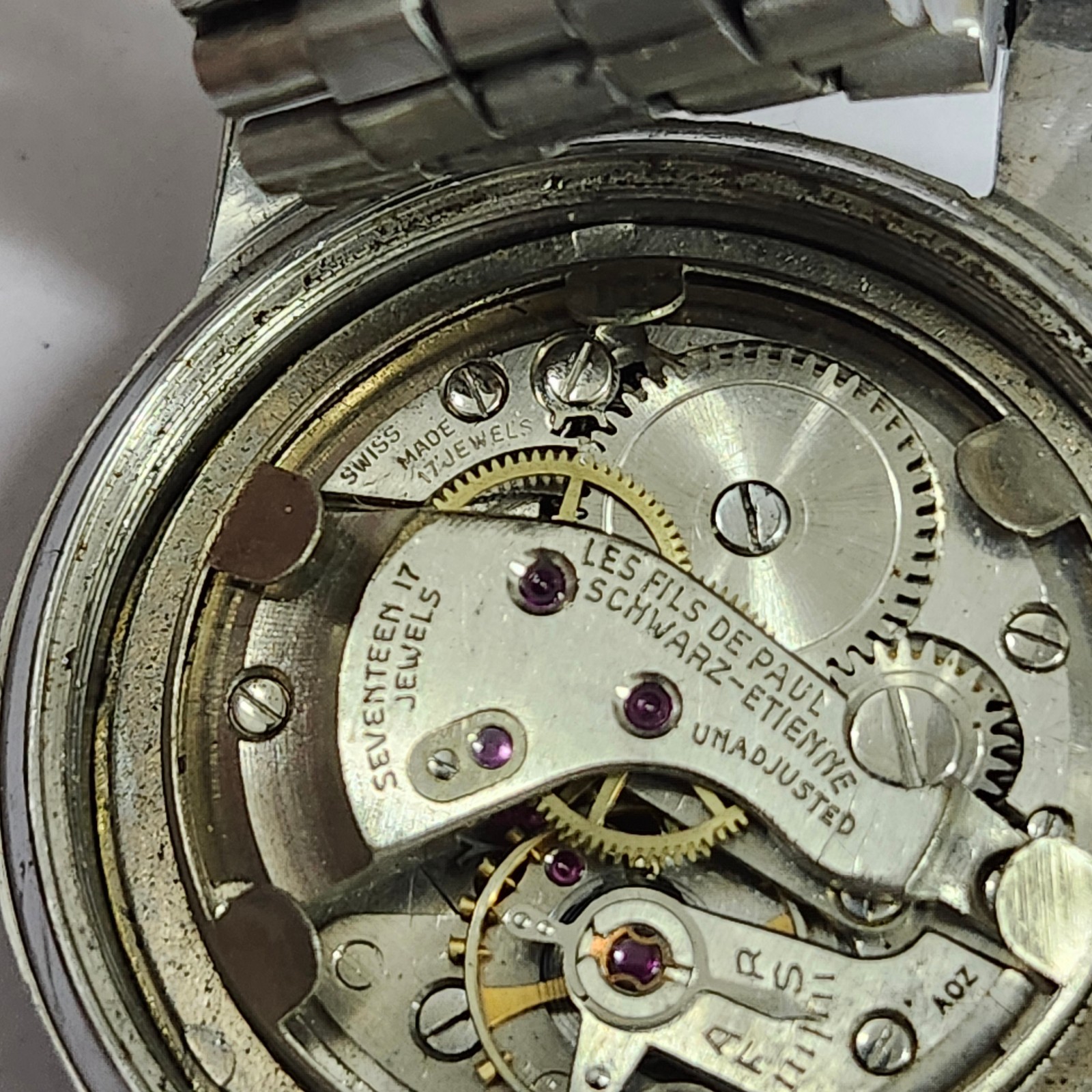 Swiss Atlantis Watch 17 Jewels Mechanical Schwarz-Etienne AOZ Movement Running