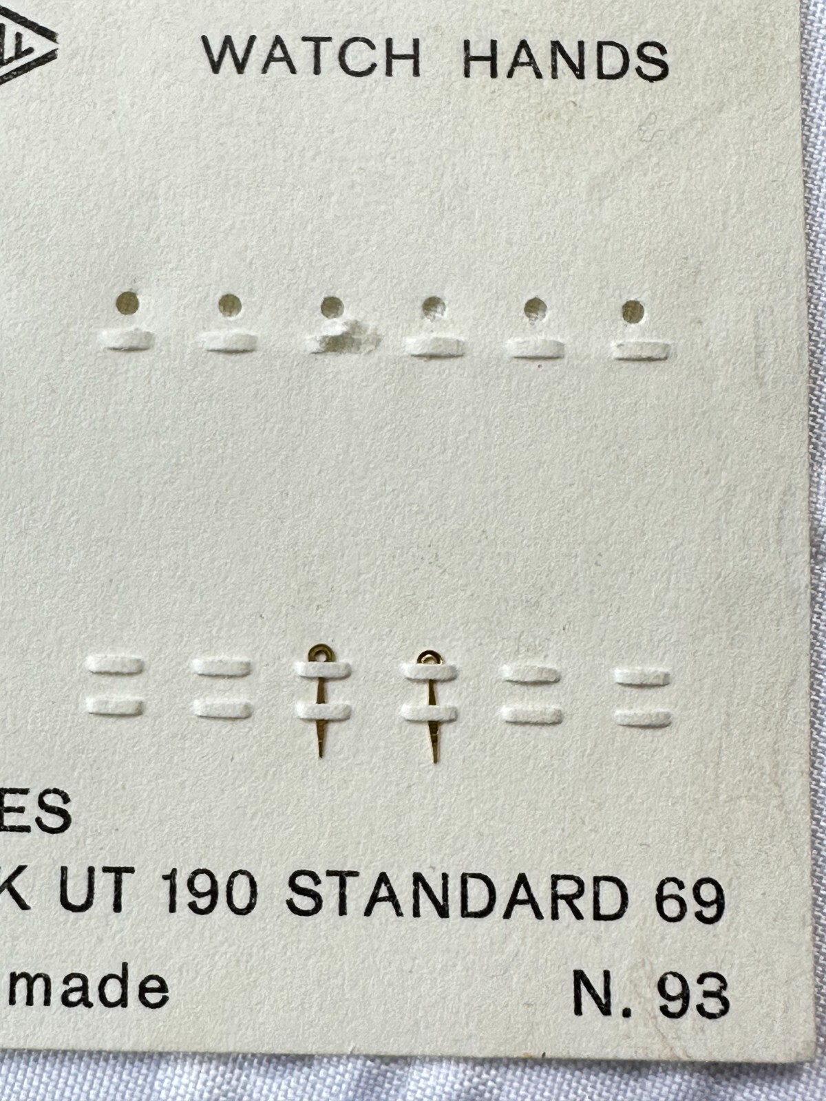 Newall GILT Spade Watch Hands MODELS IN DESCRIPTION LOT AS SHOWN 20-54