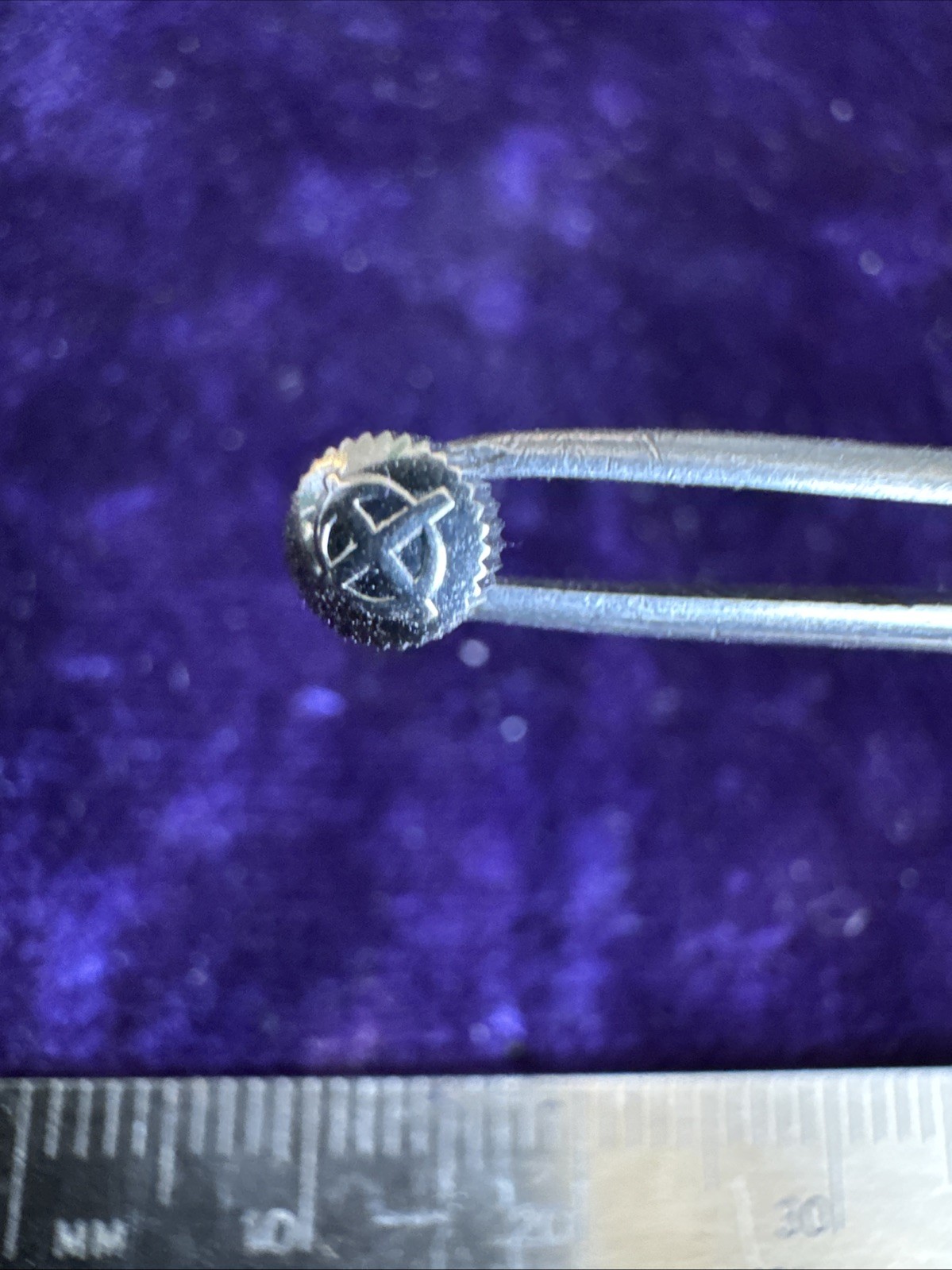 Vintage Zodiac Watch Crown 4.2x2mm Silver Tone With Tube!