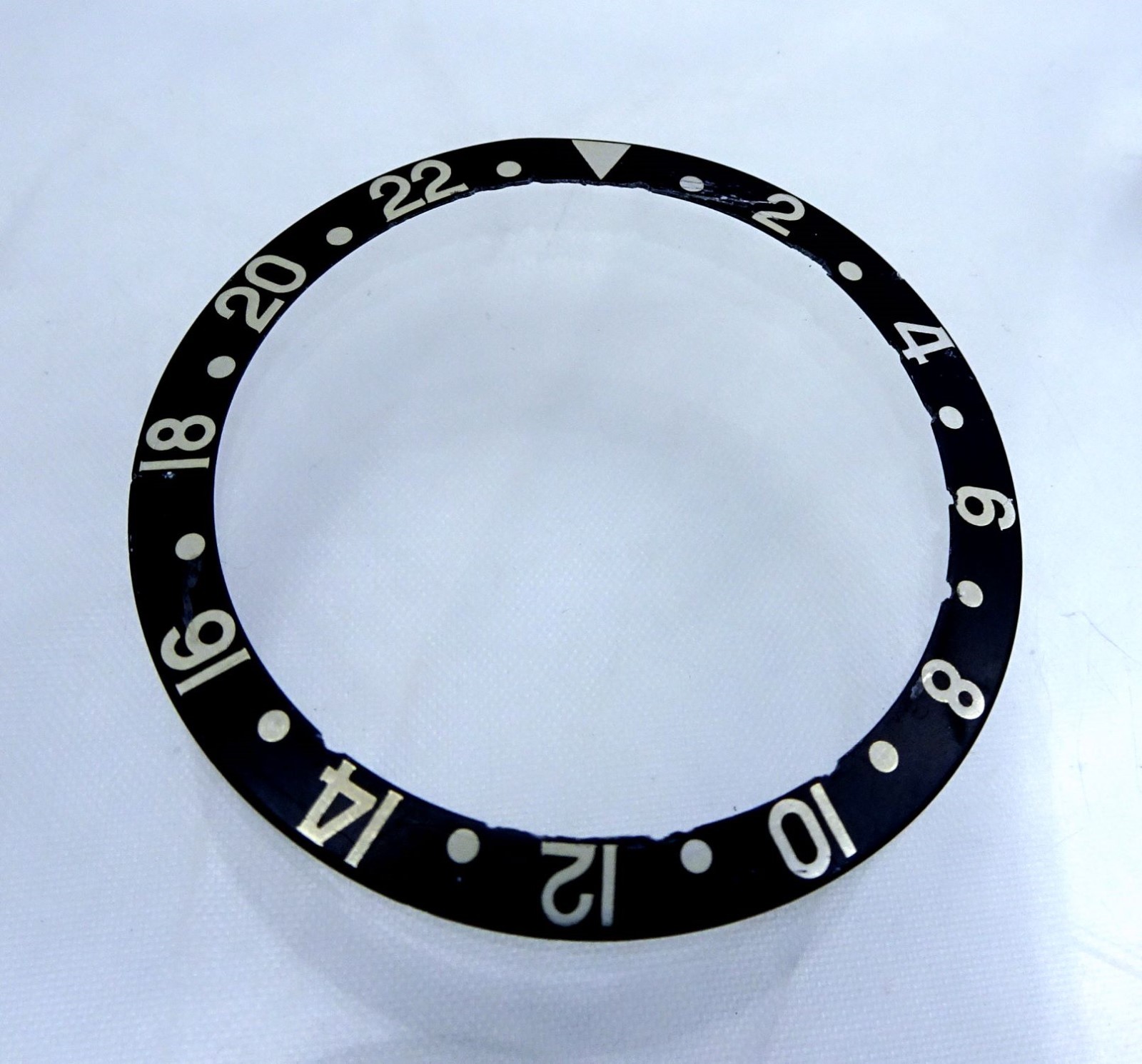 Vintage Used Rolex GMT Master 16713 watch Bezel Black Insert Part