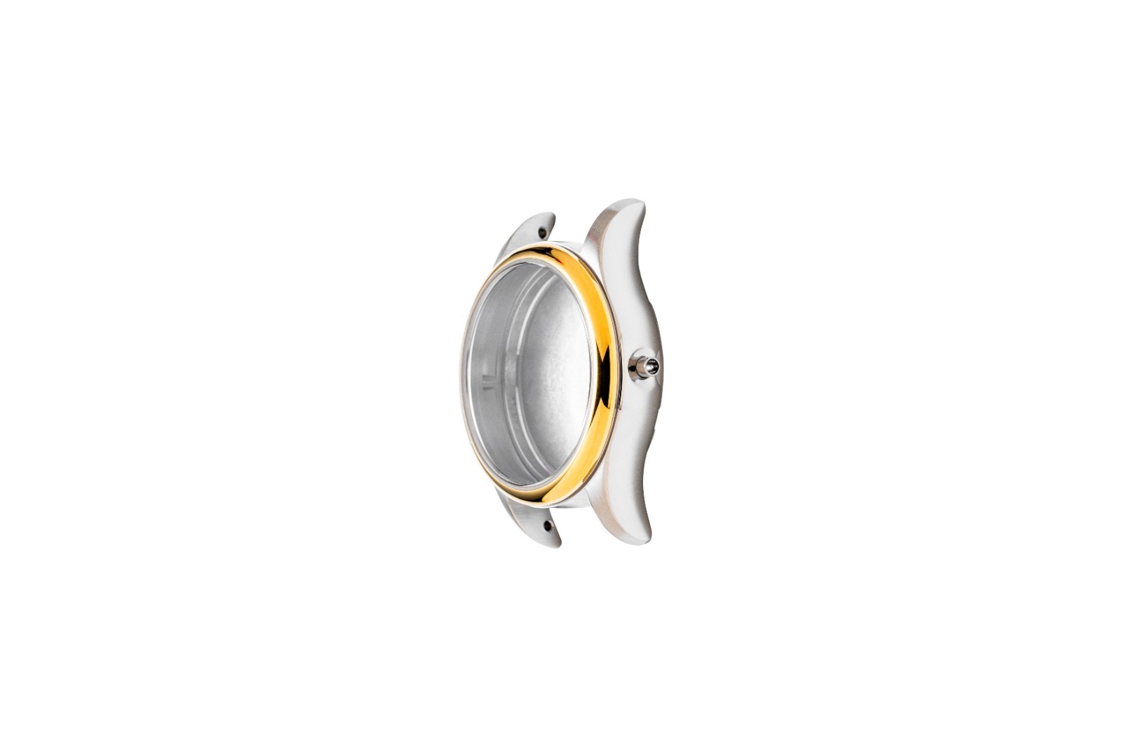 28mm glass Silver & Gold Watch Case back cover waterproof ring fit ETA 585