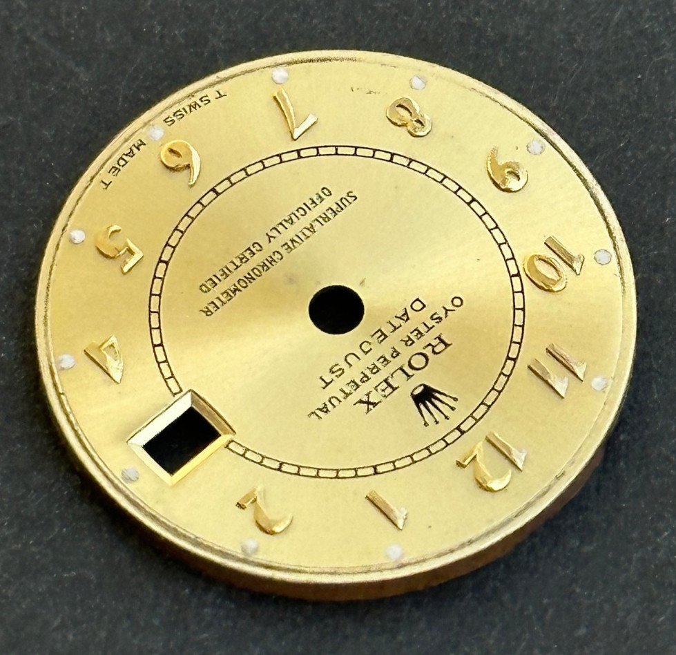 Vintage Rolex Oyster Perpertual Datejust Watch Boiler Gauge Dial 26mm Case