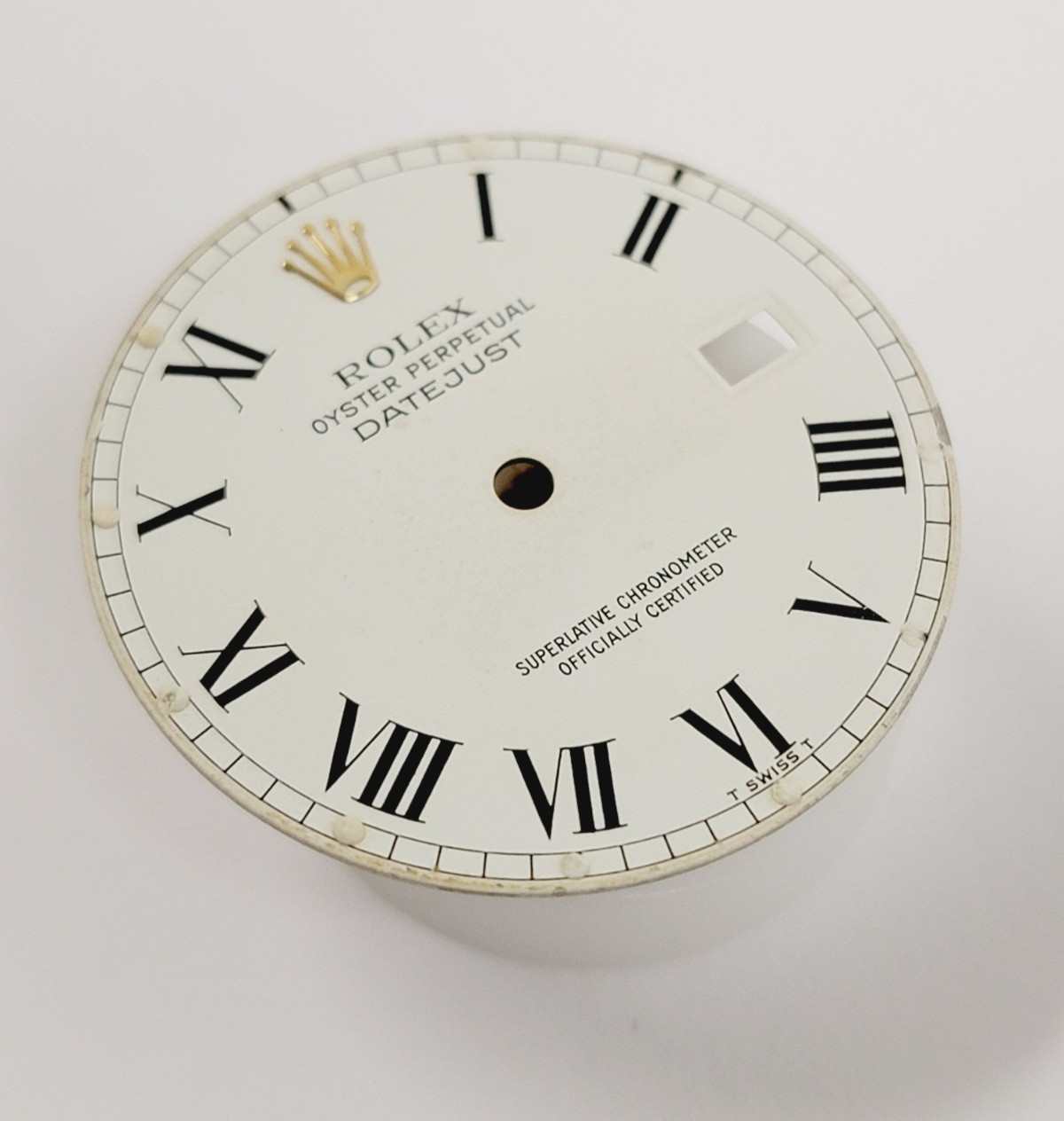 Genuine Factory Rolex Roman Buckley White Datejust 36mm Dial 16013, 16233